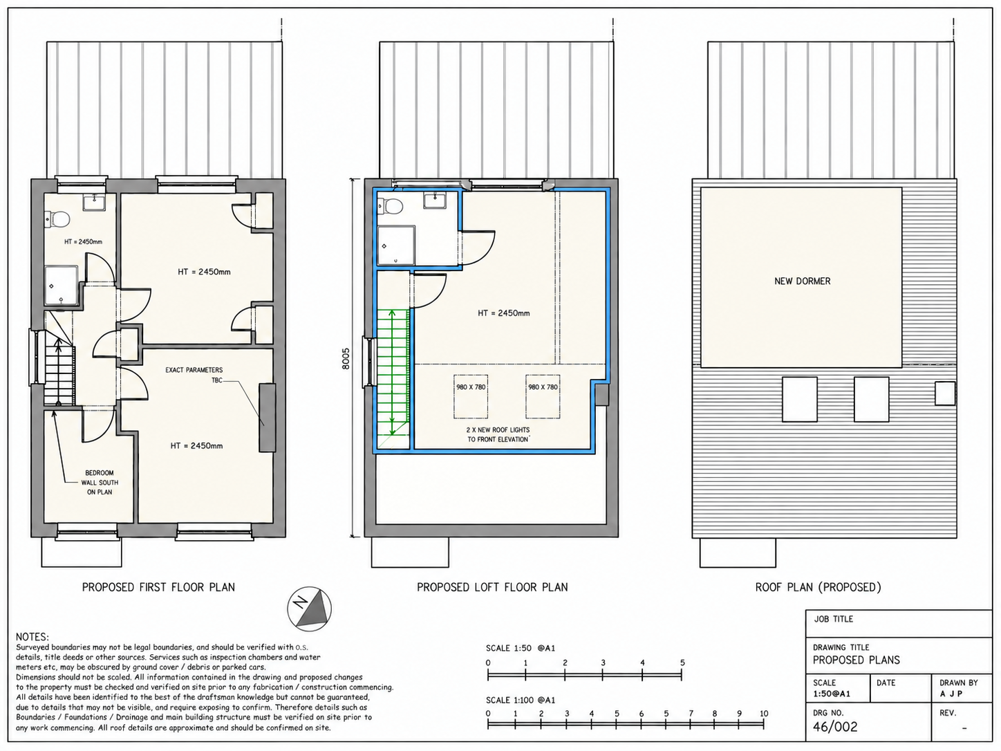 Loft conversion planning drawing